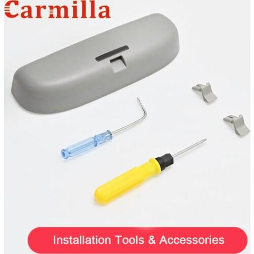 Carmilla Car Eyeglass Holder Glasses Storage Clip for Volkswagen VW Tarek 2019 - 2021 Auto Organize Accessories Sunglasses Case