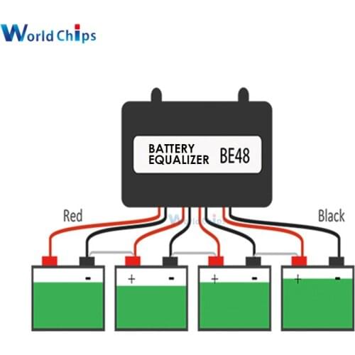 BE48 Battery Equalizer 2*24V 0-10A For 4PCS Lead-acid/Lithium Iron Phosphate/Nickelcadmium Secondary Ni/MH Battery Balance