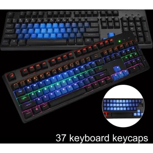 Mechanical Keyboard key caps Gradient 37 key Replaceable PBT Keycaps Keys Backlit KeyCaps