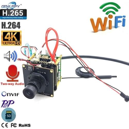 Two Way Audio 8Mp Wifi Ip Camera Wireless 4K Cctv Security Camera Module Audio Video Surveillance TF Card Slot For CCTV System