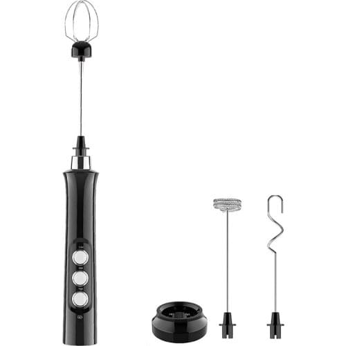 Electric Milk Frother,Handheld USB Rechargeable Electronic Egg Beater,3 Whisking Speed Whisk Foam Maker For Coffee,Latte