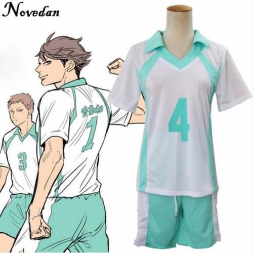 Karasuno High School Volleyball Club Uniform Haikyuu!! Aoba Johsai Oikawa Tooru Cosplay Costumes Shirts And Pants Set