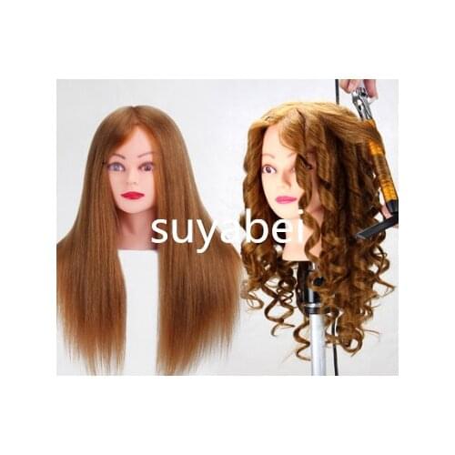 About 60CM hair length 95% natural hair mannequin head doll head natural hair mannequin display mannequin head