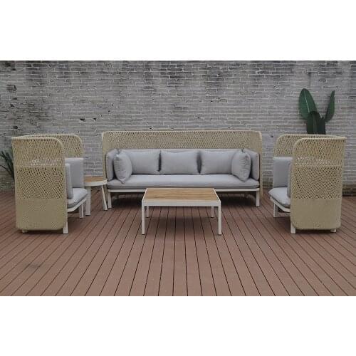 Outdoor furniture set garden sofa set with wicker rattan furniture lounger
