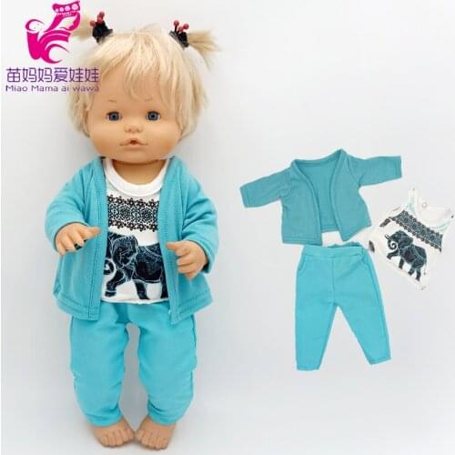 Nenuco Clothes Coat White Shirt Pants Ropa Y Su Hermanita 40cm Reborn Baby Doll Costumes Children Gifts