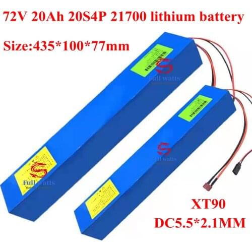 72V 20Ah 20S4P 21700 lithium battery pack built-in 40A high-power balance BMS 3000W motorcycle electric bicycle tricycle battery