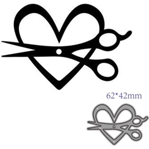 Metal Cutting Dies Cut Mold 2021 Love Scissors Decoration Scrapbook Paper Craft Knife Mould Blade Punch Stencils