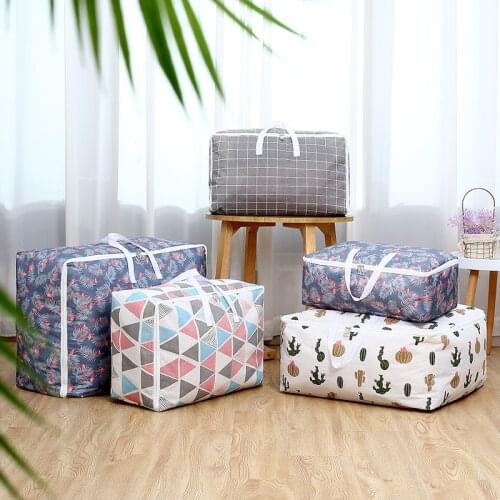 Fashion Clothes Storage Bag Large Capacity Quilt Blanket Pillow Organizer Underwear Sundries Pouch Wardrobe Bedroom Accessories