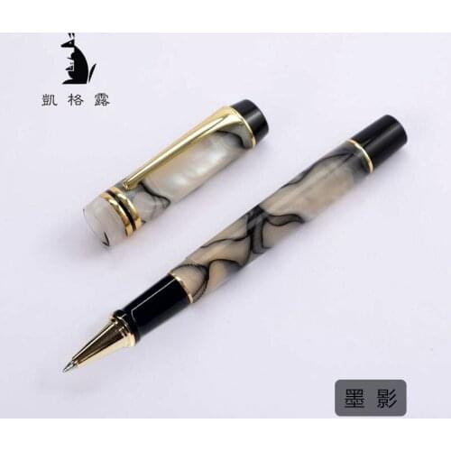 New Kaigelu 316 Celluloid Roller Ball Pen With Smooth Refill Marble White Pattern Writing Pens Fit Office & School & Home