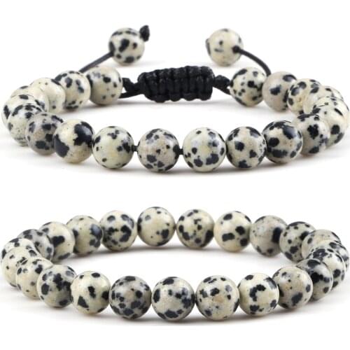 Handmade Adjustable Couples Bracelets 4 6 8MM Charm Braided Elastic Strand Bracelets&Bangles for Women Men Lovers Jewery Gifts