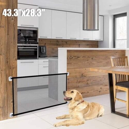 Household Stair Dog Fence Net Portable Safety Folding Dog Safety Gate Mesh Enclosure Isolation Net For Home Pet Supplies New