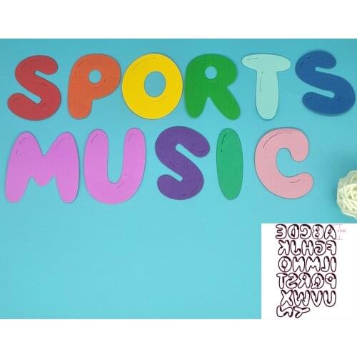 26 large English letters (height 5 cm) metal cutting die, used for scrapbooking, photo album decoration handmade art