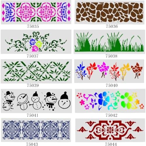 4pc Flowers Snowman Cake Stencil DIY Decor Painting Template Scrapbooking Album Embossing Accessories Office School Supplies