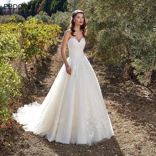 Vestidos De Novia Elegant A-line Wedding Dress Sweetheart Neckline Sexy Bride Dress Plus Size Prom Wedding Party Gown