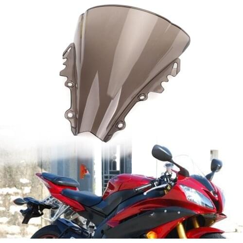 Artudatech Windscreen Windshield fit for Yamaha YZF R6 2006-2007 Smoke Wind Shield Motorcycle Accessories Parts