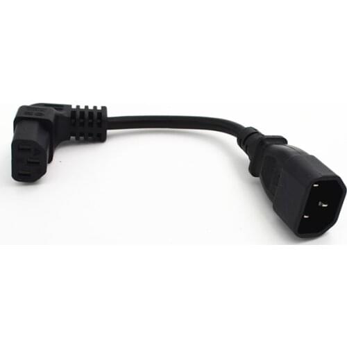 High Qulity IEC 320 C14 Male to C13 Female PLug PDU/UPS Extension Power cable Connector 90 degrees right angle FOR Car TV