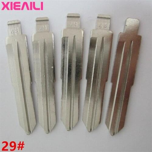 XIEAILI 50Pcs 29# Blank Remote Uncut Key Blade For Hyundai Sonata/Santafe (Side Slot) S382