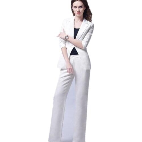 Women Pant Suits Female Bussiness Formal Elegant 2 Piece Set Blazers And Pants Office Suits Ladies Pants Suits Trouser Suits