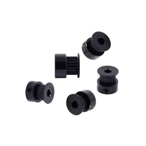 1Pcs Black Aluminum GT2 6mm Width 16 Tooth Teeth 2GT Timing Drive Pulley Pully Wheels Gear For 3D Printer Bore=5mm