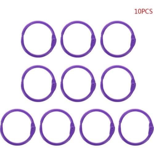 10pcs Metal Loose Leaf Binder Ring Book Hoops DIY Albums School Office Supplies Craft M5TB