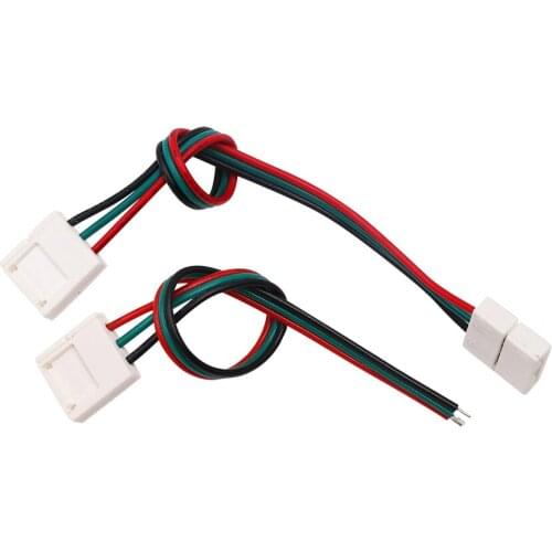 5pcs/lot 3 Pin Connector PCB Solderless Corner Connectors 1/2 Clip for 10mm PCB Width Led Pixel Strip Lights