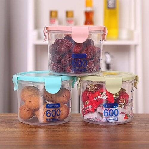600 ML/800 ML/1000 ML Portable Plastic Kitchen Food Cereal Container Grain Storage Case Bean Bin Rice Storage Box #260565