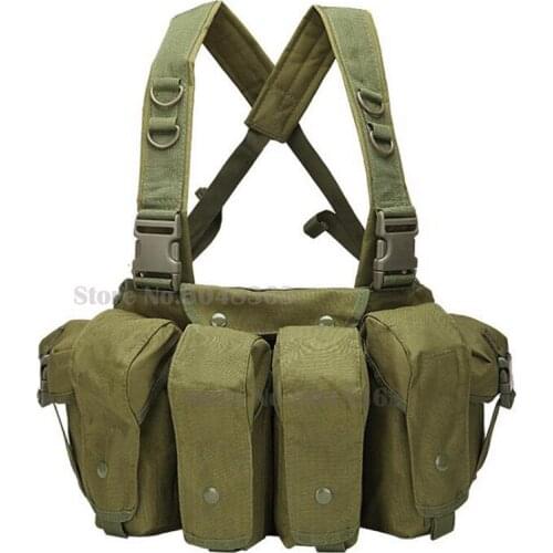 AK 47 Magazine Carrier Combat Vest Hunting Camouflage Military Tactical Airsoft Ammo Chest Rig Carrier Combat Vests Gear