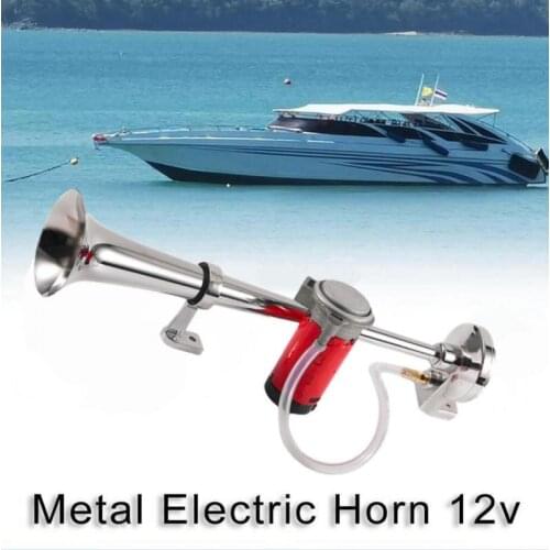 12V 150DB Super Loud Single Car Trumpet Air Horn Compressor Car Horn Speaker Kit for Cars Trucks Boats Motorcycles Automotive