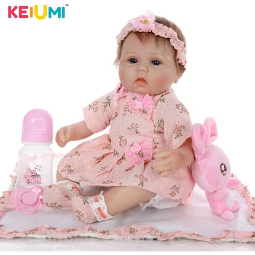 Lovely Soft Silicone Vinyl 17 Inch 42 cm Reborn Doll Lifelike Dolls Reborn Babies Stuffed Toys Girl Playmates For Birthday Gifts