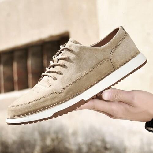 Brand mens high-quality leather retro low-top sneakers lightweight and comfortable mens sneakers fashion mens shoes Size 45