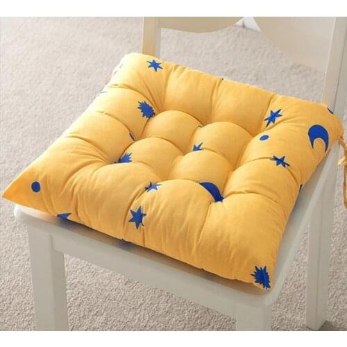 Square Printed Thicken Seat Cushion With Tape Soft School Office Garden Chair Pad Home Decor Pillows New Sofa Mat Cojines Sofá