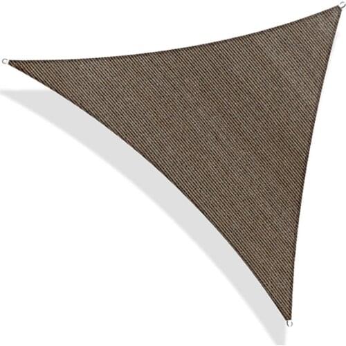 Summer Sun Shade Sail Canopy Triangular Awning Sunshade Cover Outdoor Activities for Courtyard Garden Yard Patio Mocha Brown