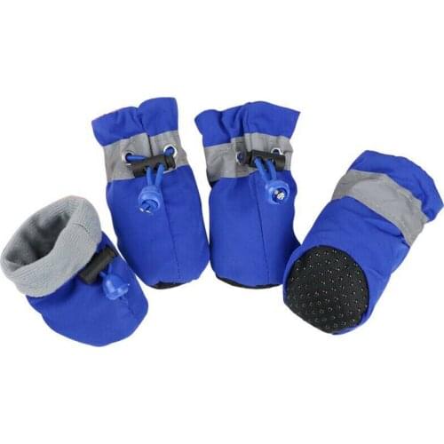 Soft Dog Shoes 4Pcs Adjustable Drawstring Non-slip Rain Boots for Pet Dogs Puppy Cat SDF-SHIP