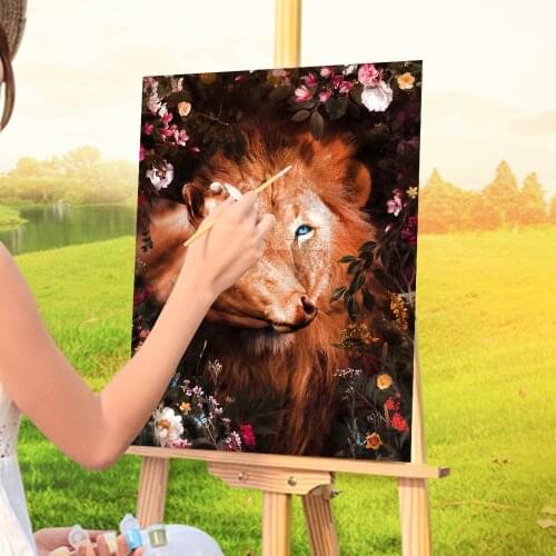 Flower Animals Paint By Numbers Package Oil Paints 40*50 Picture By Numbers Photo Wall Paintings Adults Wall Art Drawing