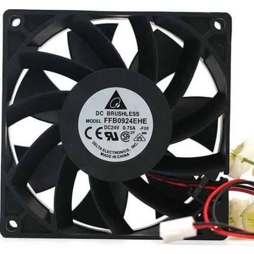 Original DELTA DC 24V 0.75A FFB0924EHE 9238 92*92*38mm 9CM 2-line High Frequency Converter Cooling Fan