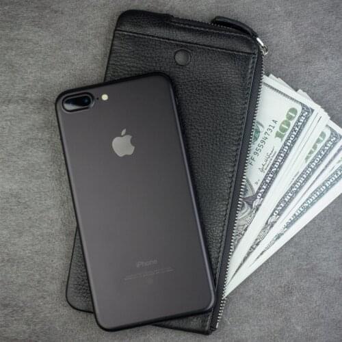 QIALINO luxury Genuine Leather Wallet Case for iphone 8 plus Handmade Cover for iPhone XS Max/XR for cards 5.5 inch