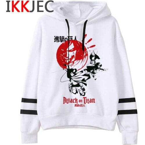 Attack on Titan Shingeki No Kyojin hoodies female anime hip hop graphic Oversized female sweatshirts printed Korea