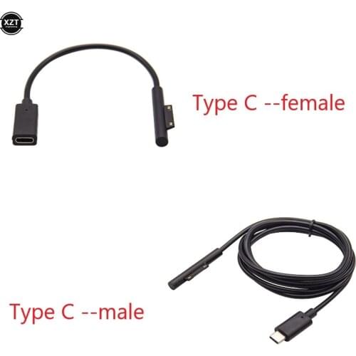 USB Type C PD Charging Cable Power Adapter Converter Laptop Charger for Microsoft Surface Pro 3 4 5 6 Go DC Plug Connector Cord