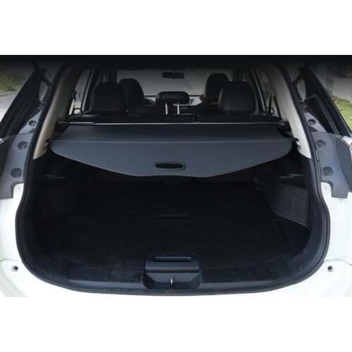 Car Rear Trunk Security Shield Cargo Cover Fit For Nissan X-Trail 2014-2018(black beige)