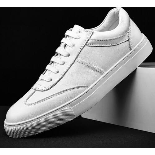 Winter Men Shoes Casual Cow Leather Shoes Men Loafers Comfort White Shoes Men Flats Hot Sale Moccasins Shoes Fashion Sneakers