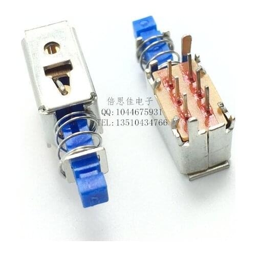 10pcs/A04-03 Straight key switch No lock switch 6 Pin Key switch Double row