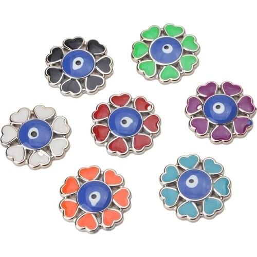 10pcs/lot 25*25mm Fashion Colorful Evil Eye Charms Jewelry Accessories For Women Diy Evil Eye Charm Bracelet & Necklace Pendant