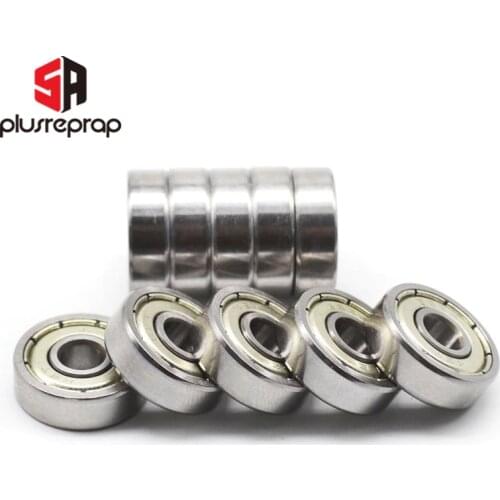 10PCS 608ZZ Ball Bearing 8 x 22 x 7 mm Metal Deep Groove Ball Bearing for 3D Printer Parts