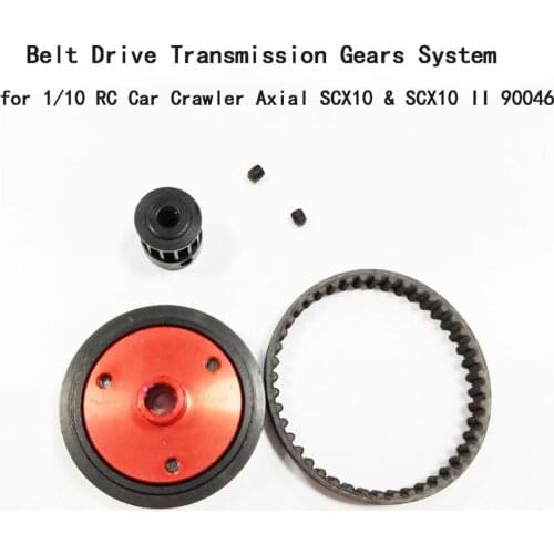 3.2 Belt Drive Transmission Gears System for 1/10 RC Car Crawler Axial SCX10 & SCX10 II 90046 Upgrade DIY Parts