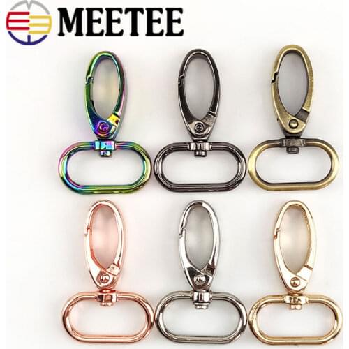 50pcs Metal Bag Buckles Strap Lobster Clasp Webbing Snap Hook handbag hangers DIY KeyChain Leather Part Accessories