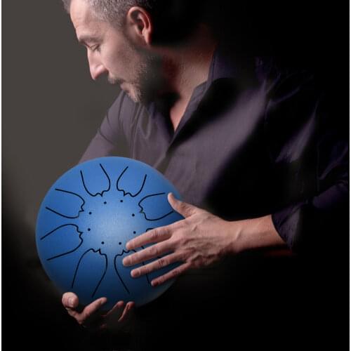 8 Notes Small Drum Steel Tongue Set Instrument w/ Carrying Bag 6 inch Percussion for Music Lovers Playing Accessories