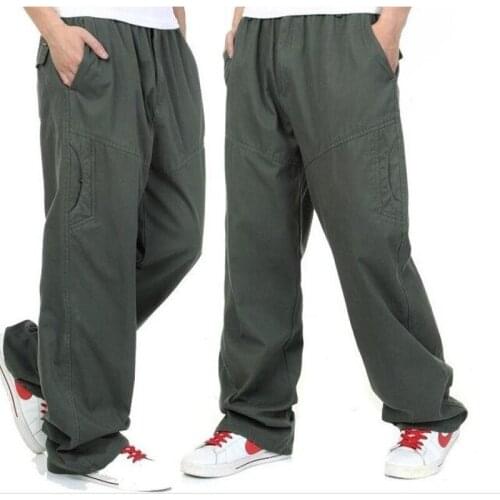 2019 New Hip Hop Dance Mens Trousers Pants Casual Joggers Loose Baggy Cargo Pants Cotton Male Clothing Plus Size 6XL