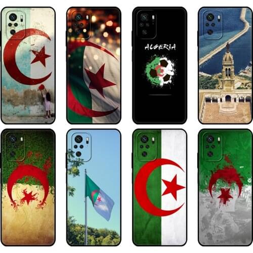 Black tpu Case For Xiaomi Redmi 9T Case Redmi Note 9T Note 10 Pro Case Algeria Flag