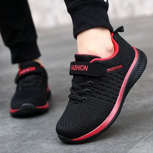 2021 Kids Running Shoes for Boys Girls Sneakers Lightweight Hook&Loop Children Sport Tenis Shoes New Breathable School Sneakers