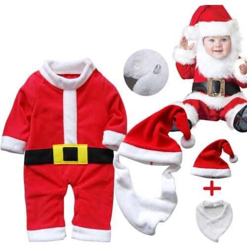 Christmas Baby Boy Girl Clothes Unisex Flannel Solid O-Neck Full Sleeve Baby Romper Roupas de bebe Autumn Winter